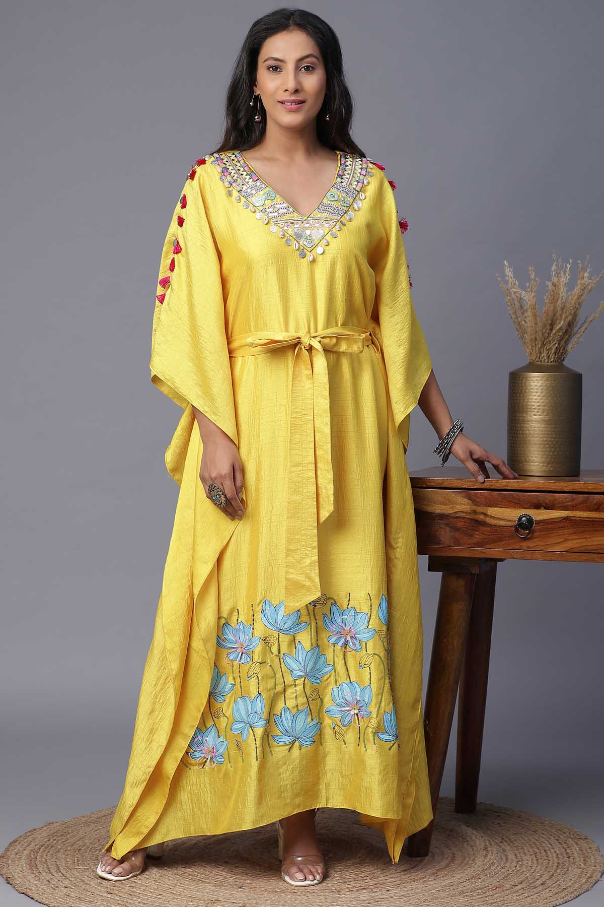 Buy Arpita SulakshanaBlossoming Handpainted Kaftan